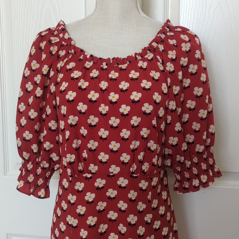 Kate Spade Block Flower Fluid Dress - Picture 3 of 7